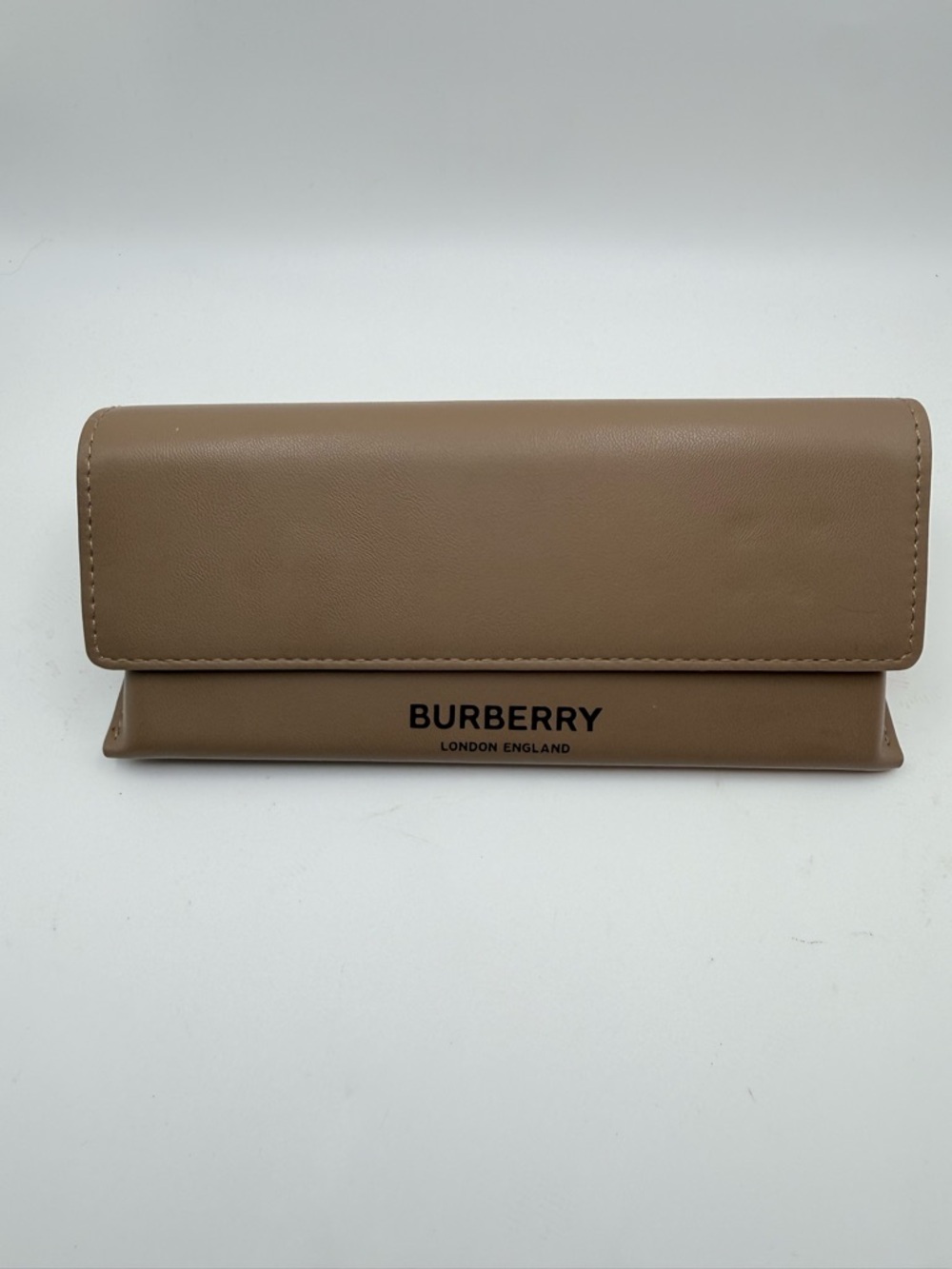 Burberry camel tan leather sunglasses case